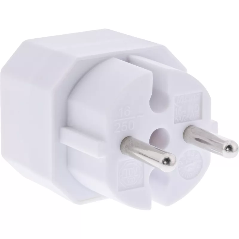 Netstekkeradapter type F type C eurostekker wit InLine 16471D