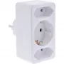 Netstekkeradapter type F InLine 16471B 2x type C + type F wit