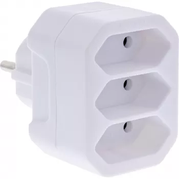 Netstekkeradapter type F type C InLine 16471A wit