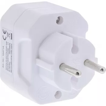 Netstekkeradapter type F type C InLine 16471A wit