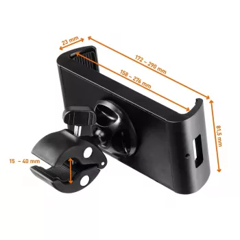 Passieve houder Durable Tought Clamp XL mobiele computer mobiele telefoon smartphone tablet UMPC zwart