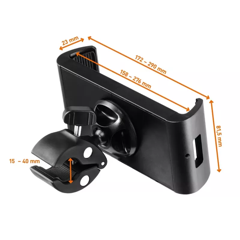 Passieve houder Durable Tought Clamp XL mobiele computer mobiele telefoon smartphone tablet UMPC zwart