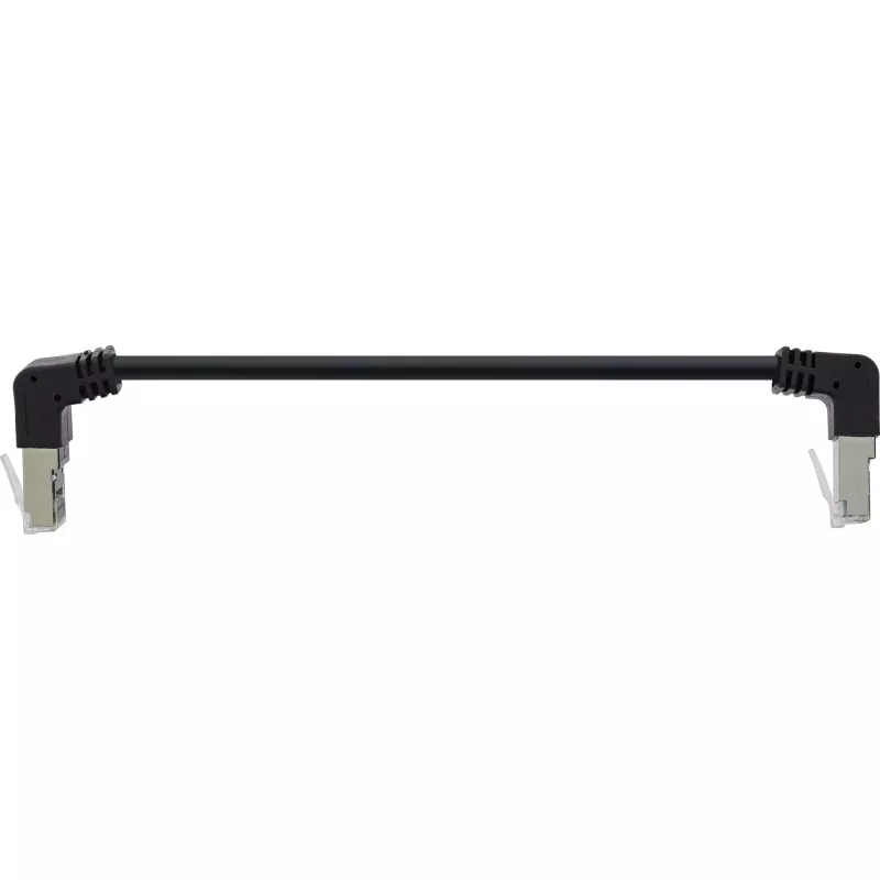 InLine patchkabel boven/onder haaks, S/FTP (PiMf), Cat.6, 250 MHz, PVC koper