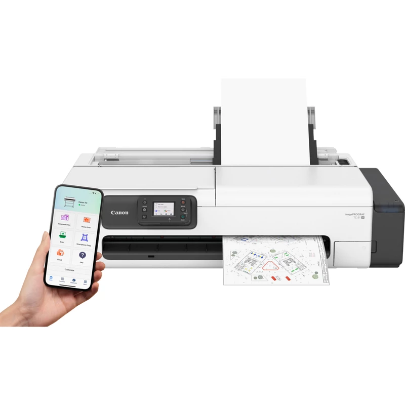 Grootformaat inkjetprinter Canon imagePROGRAF TC-21M — kleur, 2400 x 1200 DPI, A1, Wi‑Fi, Ethernet, 1 GB geheugen