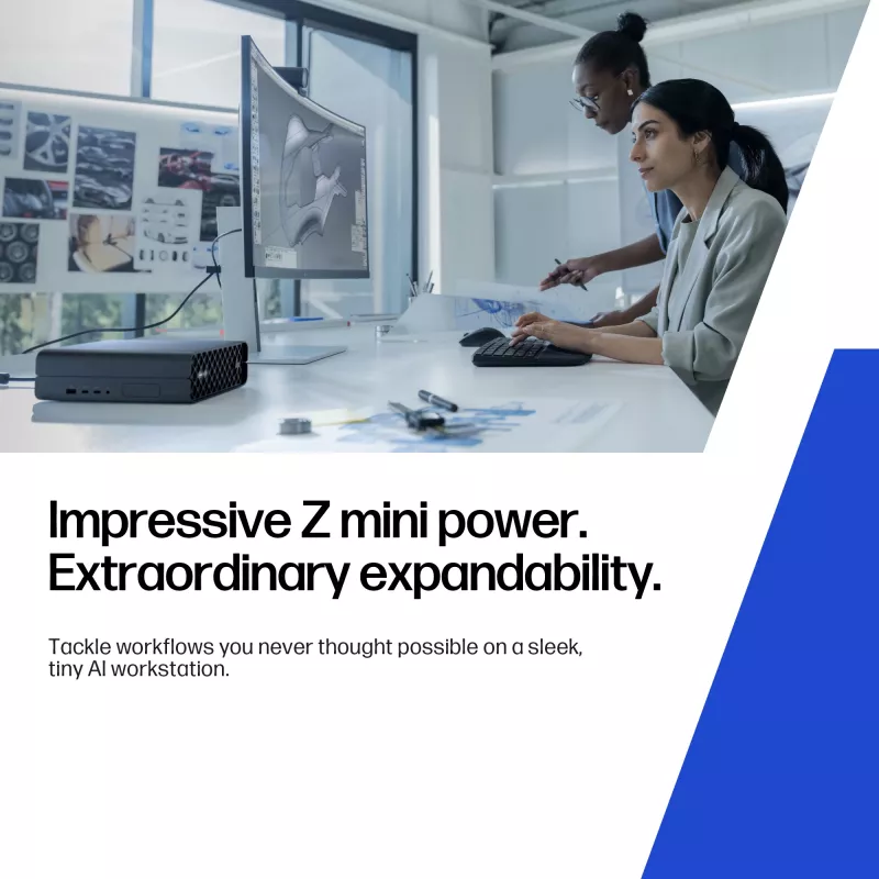 HP Z2 G1i Intel Core Ultra 7 265 32 GB DDR5-SDRAM NVIDIA RTX A1000 Windows 11 Pro mini-pc workstation AI-workstation, AI-pc