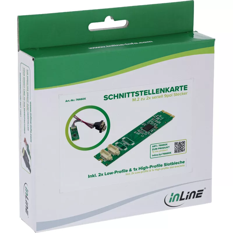 InLine 76660X interne seriële adapter M.2 stekker 4 Gbit/s