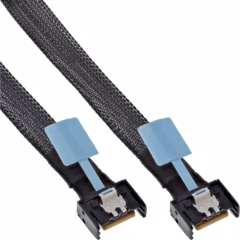 InLine 27662A Serial Attached SCSI (SAS)-kabel 0,5 m 24 Gbit/s zwart, blauw, grijs