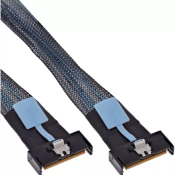 InLine 27661C Serial Attached SCSI (SAS)-kabel 1 m 24 Gbit/s zwart, blauw, grijs