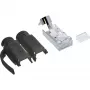 InLine crimp-stekker Cat.6A RJ45 afgeschermd, 3-delig zwart 10-pack