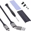 Externe USB4-behuizing InLine 00031J — USB-C naar M.2 NVMe SSD, 40 Gb/s, aluminium