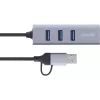 InLine 33380S Interface-hub USB 3.2 Gen 1 (3.1 Gen 1) Type-A + Type-C 5000 Mbit/s Grijs