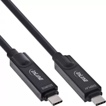 InLine 35798I USB-kabel USB 3.2 Gen 2 (3.1 Gen 2) 15 m USB C Zwart