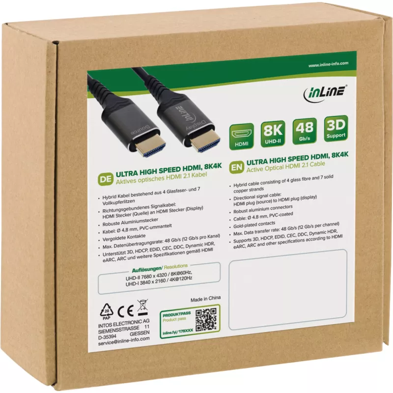 InLine 17910X HDMI-kabel 10 m HDMI type A (Standard) Zwart