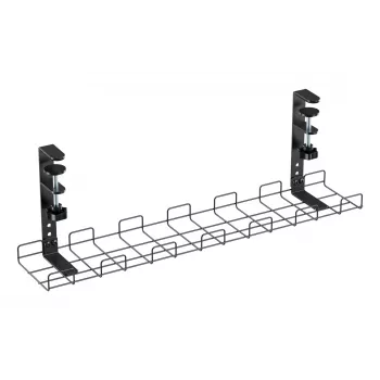 Kabelmanagement-rooster 60 cm InLine 23190G voor tafmontage met schroefklemmen, zwart