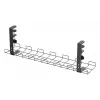 Kabelmanagement-rooster 60 cm InLine 23190G voor tafmontage met schroefklemmen, zwart