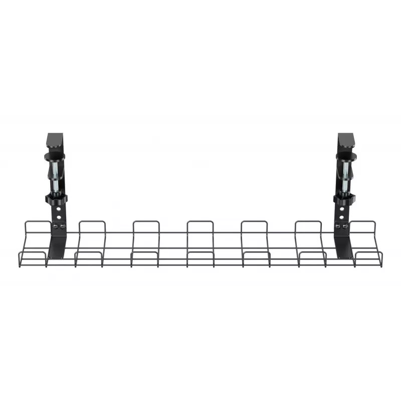 Kabelmanagement-rooster 60 cm InLine 23190G voor tafmontage met schroefklemmen, zwart