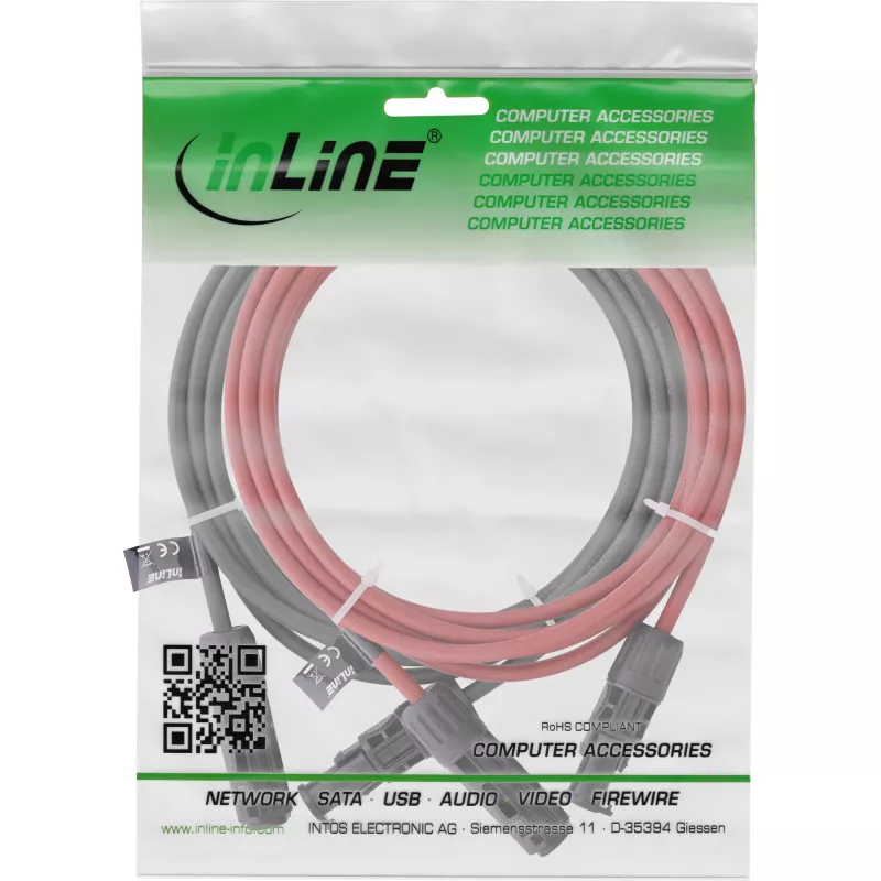 Middenspanningskabel InLine 95607 rood zwart 1500V 7,5m