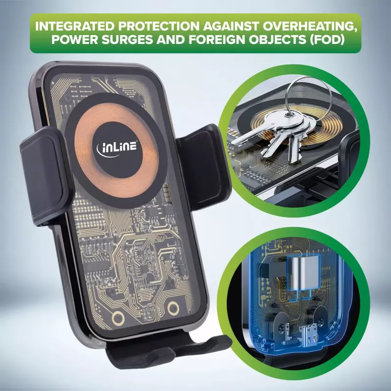 InLine 23156Q houder passieve houder mobiele telefoon/smartphone zwart, veelkleurig