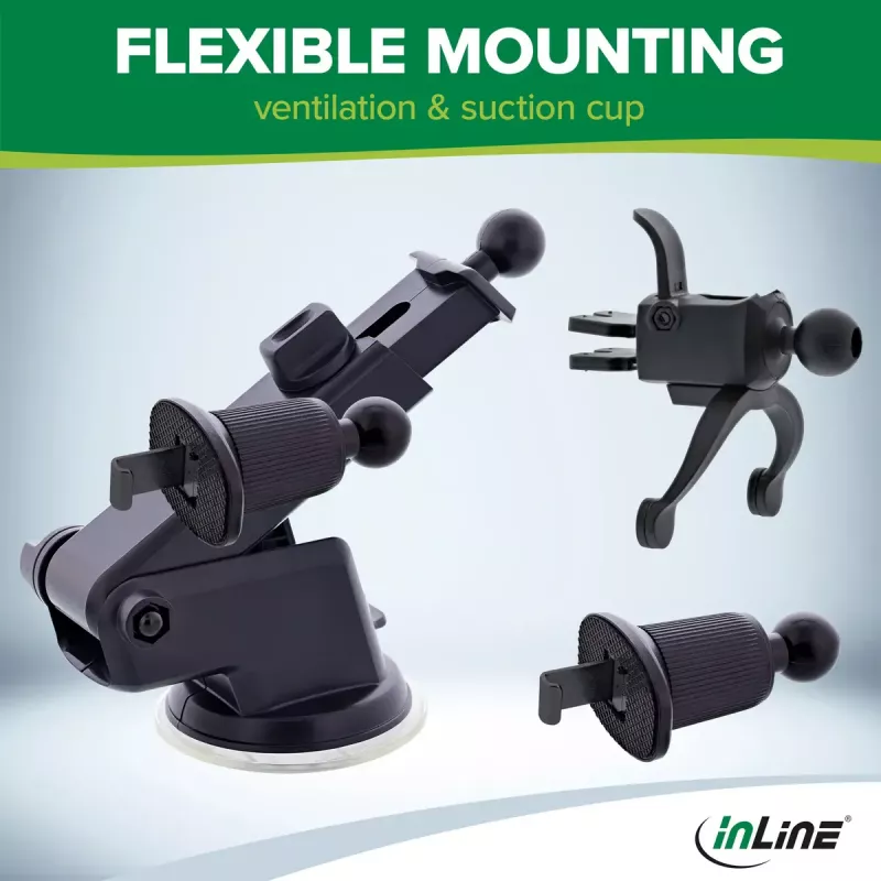 InLine 23156Q houder passieve houder mobiele telefoon/smartphone zwart, veelkleurig