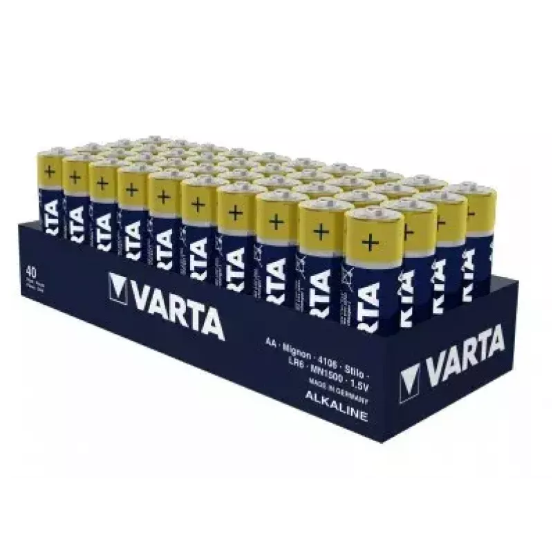 Wegwerpbatterij Varta Longlife AA folie 40