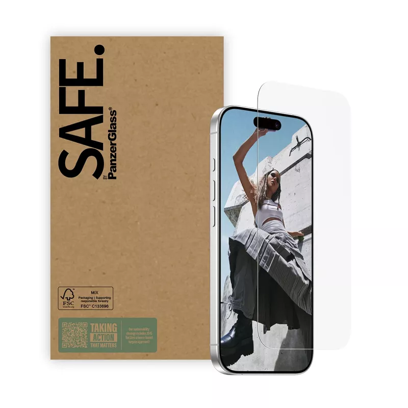Displaybescherming PanzerGlass SAFE by voor iPhone 17 / iPhone 17 Pro / iPhone 16 Pro — Ultra‑Wide Fit, gehard glas, 10-pack