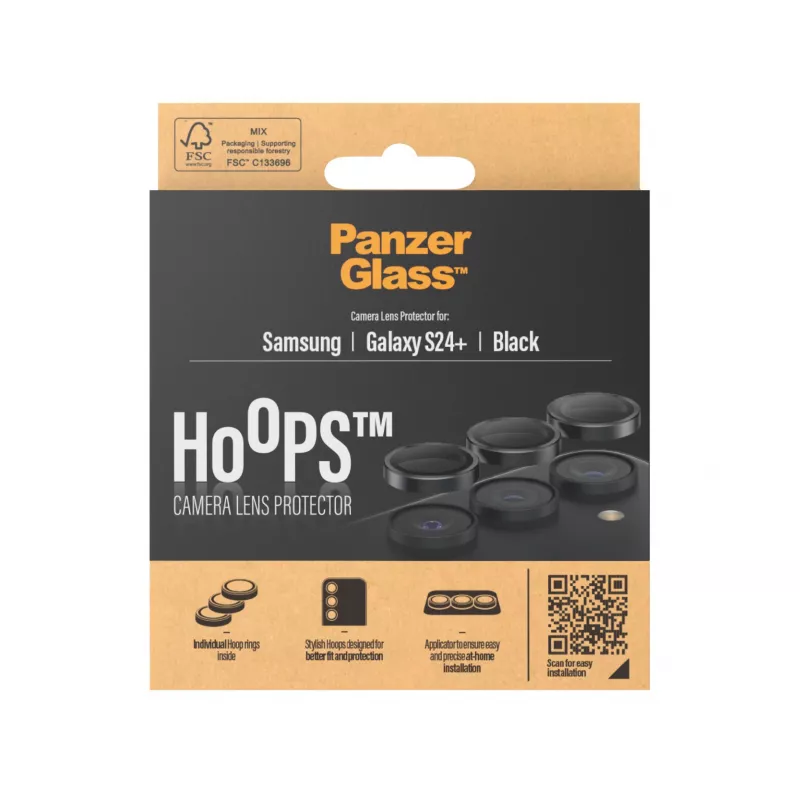 Camerabescherming PanzerGlass Hoops Samsung Galaxy S24 Plus zwart
