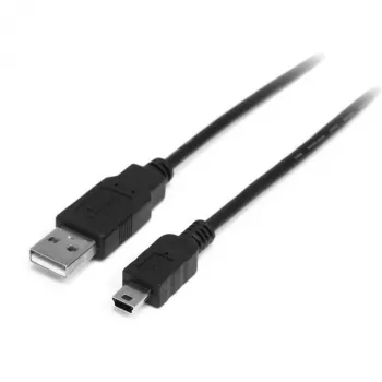 StarTech.com 1 m Mini-USB-2.0-kabel – A naar Mini B – M/M, 1 m, USB A, Mini-USB B, USB 2.0, 0,48 Gbit/s, zwart