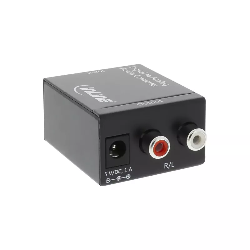 InLine audio-converter digitaal naar analoog ingang Toslink of RCA UIT 2x RCA stereo