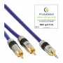 InLine audiokabel Premium 2x cinch-stekker / 3,5 mm-jackstekker verguld 15 m