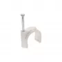 Kabelklem InLine 8 mm, rond, kunststof, wit — 50-pack