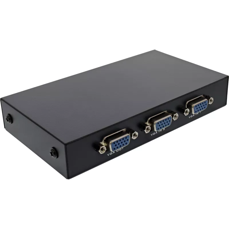 InLine VGA-schakelaar handmatig 2-poorts 15-pin Sub-D HD 1920 x 1440