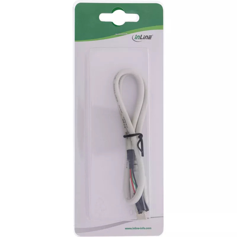 InLine USB 2.0 kabel intern USB B stekker / interne aansluiting, 0,40 m