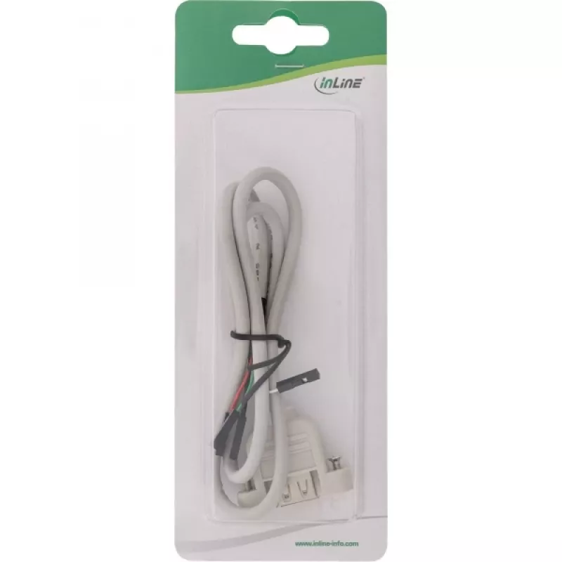 USB 2.0 adapterkabel InLine 33440F 0,60 m USB A bus / header-aansluiting