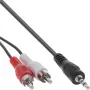 Audiokabel 2x cinch-stekker / 3,5 mm stereo-jackstekker 1,5 m InLine 89939S
