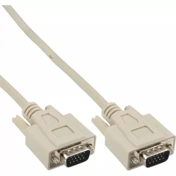 VGA-kabel 15-pins HD stekker/stekker beige 2 m InLine 17712