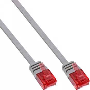 InLine platte ultraplatte patchkabel U/UTP Cat.6 gigabit-geschikt grijs 1,5 m