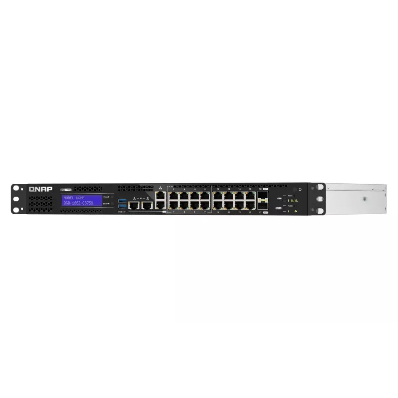QNAP QGD-1602-C3758-16G netwerk-switch managed L2 2.5G Ethernet (100/1000/2500) zwart, grijs