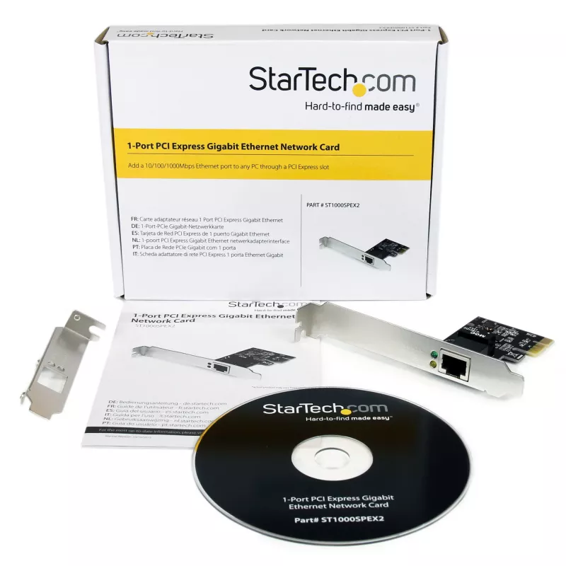 StarTech.com 1-poorts PCI Express PCIe Gigabit-netwerkserveradapter NIC-kaart - dual profile