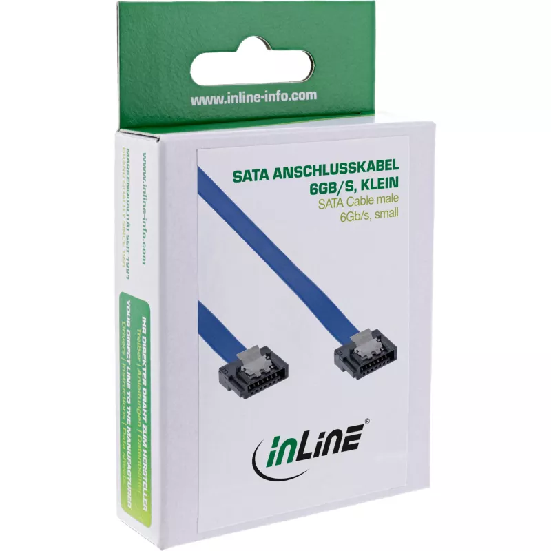 InLine SATA 6Gb/s-kabel kleine stekker 0,3 m met vergrendeling