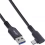 InLine USB 3.2 Gen.1-kabel, USB-C-stekker haaks - USB-A-stekker voor VR, zwart, 5 m