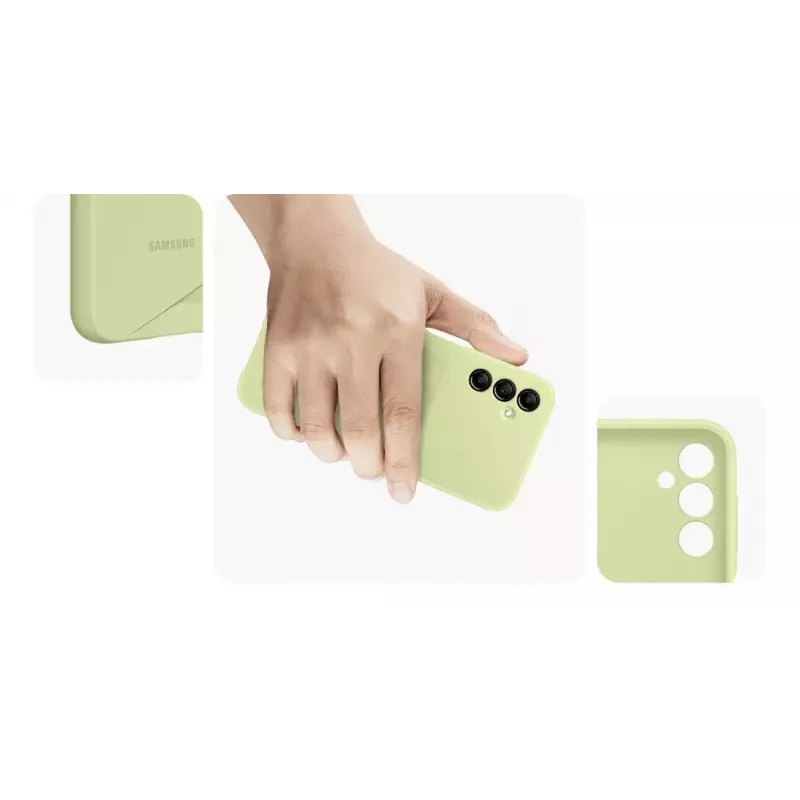 Samsung EF-OA146 achterkant met pasjesvak voor Galaxy A14 / A14 5G, TPU, limoen