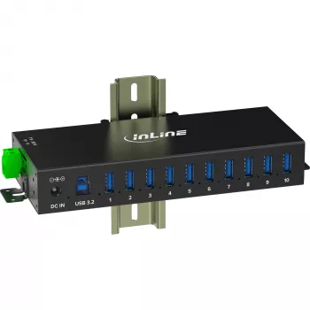 InLine 35396C interfacehub USB 3.2 Gen 1 (3.1 Gen 1) Type-B 5000 Mbit/s zwart