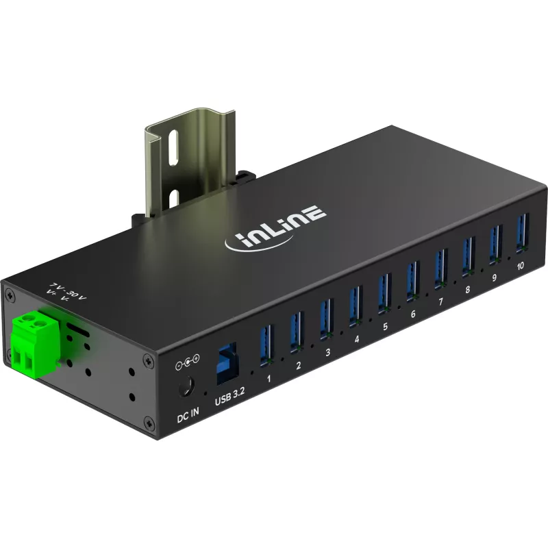 InLine 35396C interfacehub USB 3.2 Gen 1 (3.1 Gen 1) Type-B 5000 Mbit/s zwart