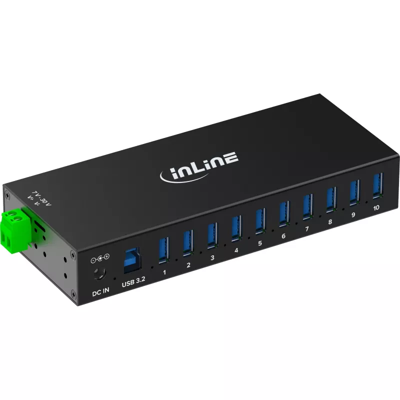 InLine 35396C interfacehub USB 3.2 Gen 1 (3.1 Gen 1) Type-B 5000 Mbit/s zwart
