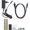 InLine 35396A industriële USB 3.2 Gen 1-hub, 4x USB-A, USB-B-hostpoort, 5 Gbit/s, aluminium behuizing, zwart, met voeding
