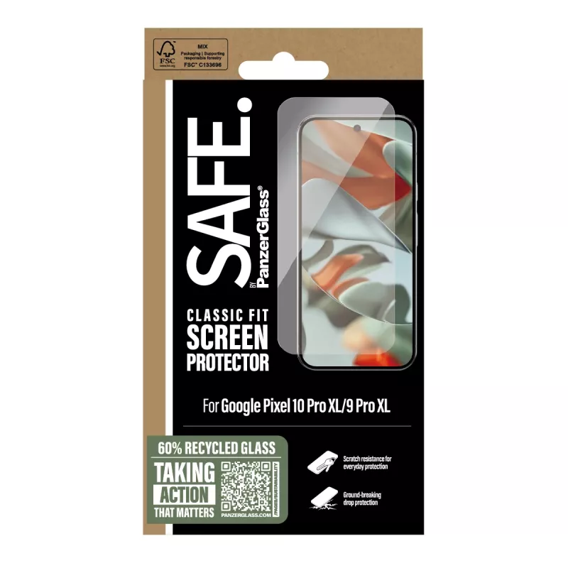 PanzerGlass SAFE. by ® beeldschermbeschermfolie Google Pixel 10 Pro XL | 9 Pro XL | Classic Fit