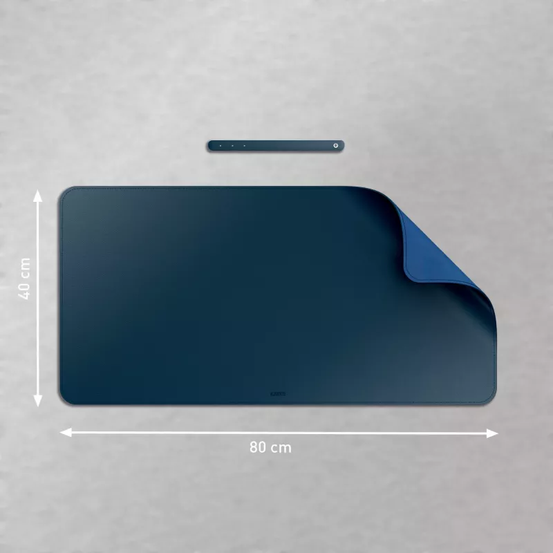 Bureaumat LEITZ Large Desk Mat, PVC, donkerblauw, 400 x 800 x 2 mm