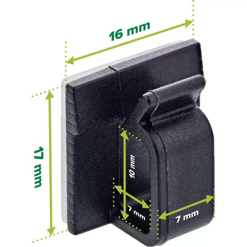 InLine 59971G Kabelorganizer universeel kabelhaak zwart 100 stuks
