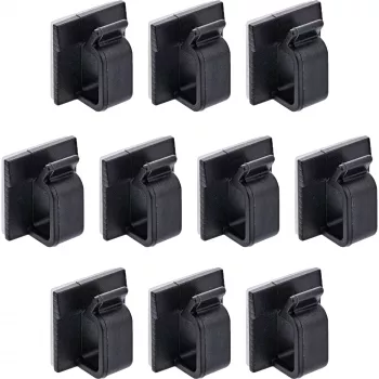 InLine 59971E Kabelmanager universeel kabelhaak zwart 10 st.