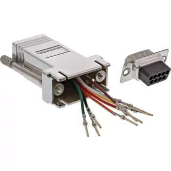 InLine adapter 9-pins Sub-D stekker RJ45 bus metaalgecoat 68889M